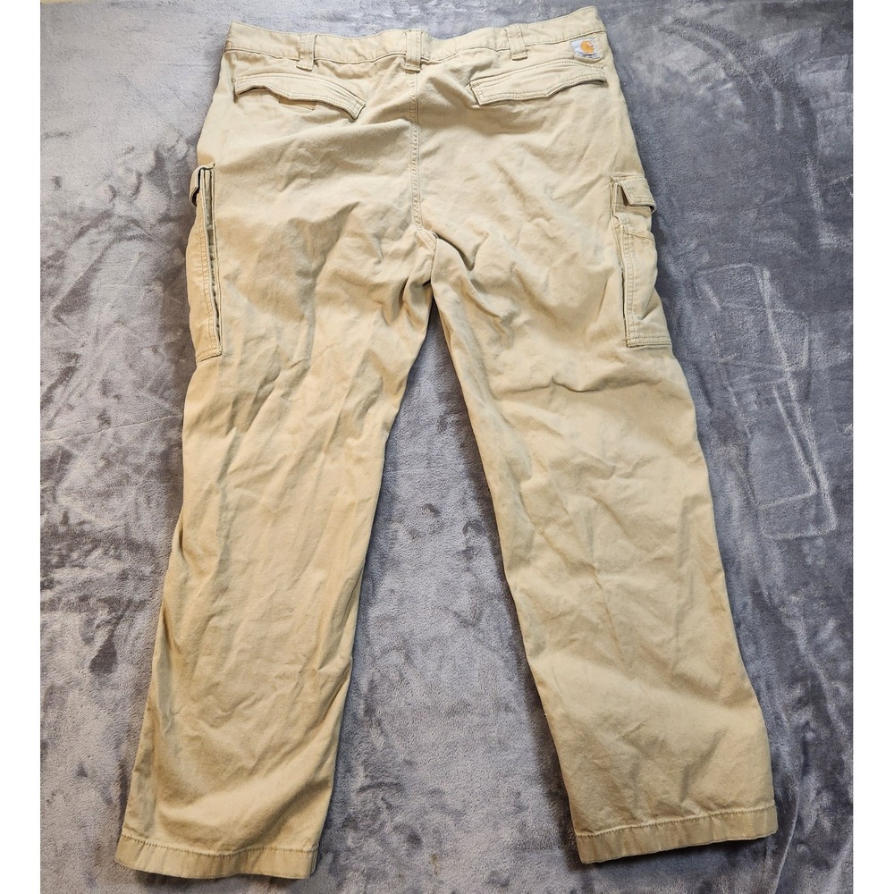 Carhartt Pants Mens 42x32 Beige Relaxed Straight Rigby Dungaree 103574 253 - Picture 2 of 10